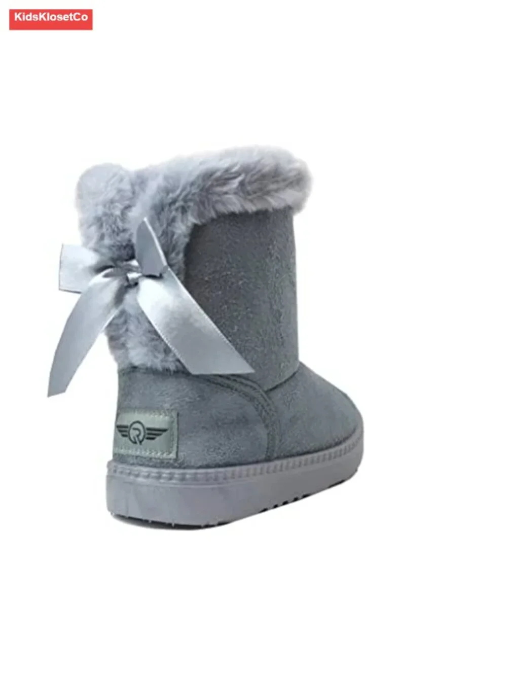 Kids PU Leather Boots Butterfly Bow Toddler Girl Snow Boots Pull-On